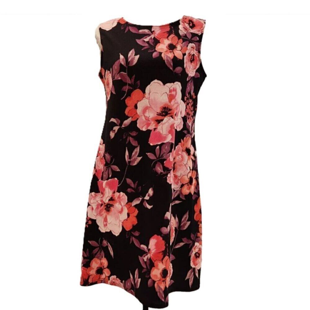 Croft & Barrow Size Small Petite Sheath Dress Floral Sleeveless